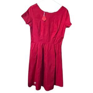 NWT Mint Limit size L fit n flare cherry red dress cotton Spandex